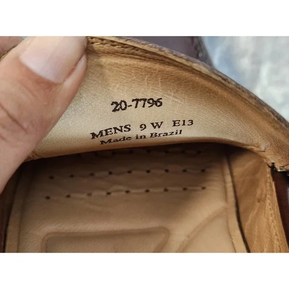 NWT Johnston & Murphy Mens Ainsworth PN Mohagany Shoes-Size 9W - Picture 10 of 11